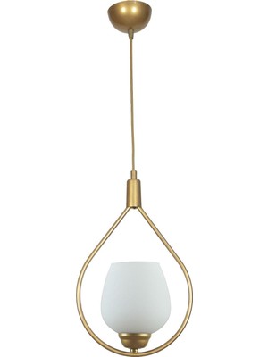 Ayrex Fer Avize Deco 110 Modern Tasarım Salon - Mufak - Yatak Odası - Eskitme Renk Beyaz Camlı Sa