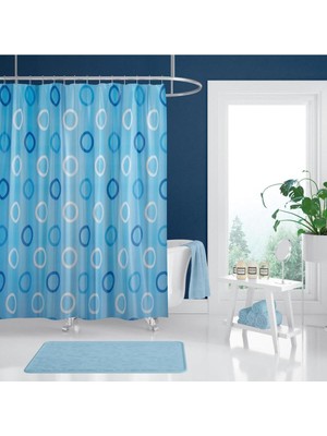 Ayrex Zethome Banyo Perdesi 1X120X200 Tek Kanat Duş Perdesi Halka Hediyeli Duşakabin Perdesi 5033