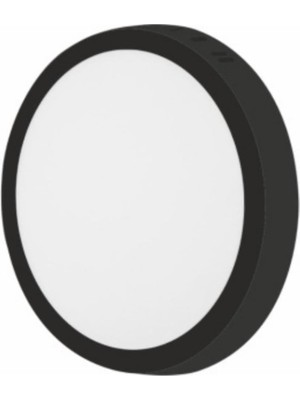 Ayrex Cata CT-5235 18W Panel LED Armatür Siyah Yuvarlak Sıva Üstü Metal Kasa Günışığı 3200