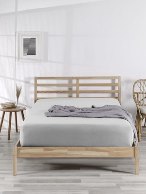 Ayrex The Berb /%100 Pamuklu / Tek/çift Kişilik Lastikli Penye Çarşaf / Fitted Jersey (Açık gr