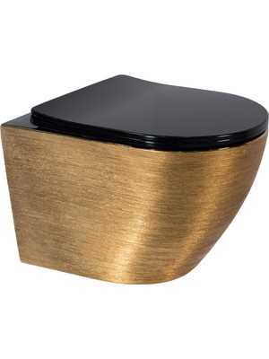 Paluci Twist Black Gold Kanalsız Asma Klozet