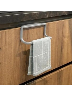 Ayrex Towel Hanger Dolap Kapağına Asılabilen Havluluk, Havlu Askısı Grı