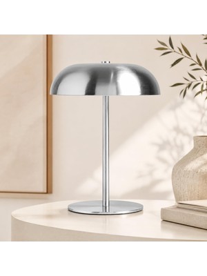 Ayrex Modern Mantar Tasarımlı Masa Lambası, Beyaz Dekoratif LED Masaüstü Aydınlatma, Şık Gec