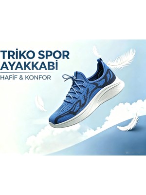 Leu Unisex Yürüyüş Hafif Triko Spor Ayakkabı
