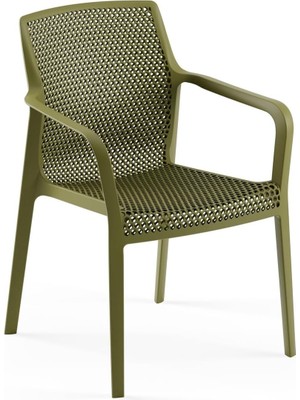 Ayrex Briza Polipropilen Kollu Sandalye - Bahçe, Balkon, Teras, Havuz Kenarı, Dış Mekan, Kafe, R