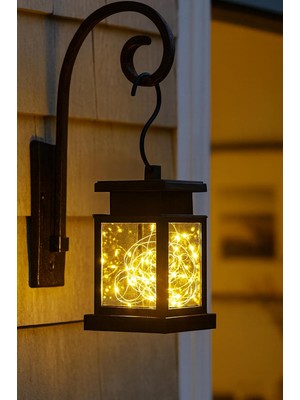 Ayrex Solar Güneş Enerjili Otomatik Bahçe Lambası Fotoselli Askılı Şerit Ledli Bahçe Aplik L