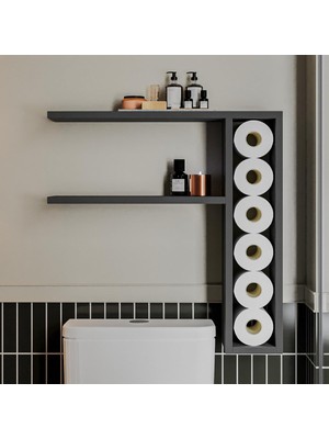 Ayrex Tiny Duvar Rafı – Duvara Monte, Modern Tasarım, Antrasit