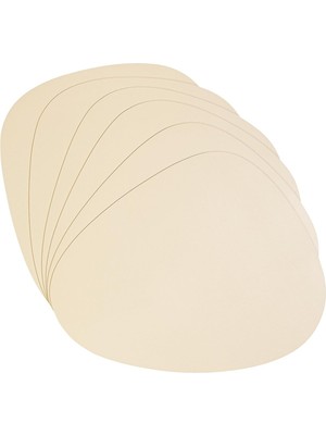 Ayrex 6'li Bej/taş Renk Suni Deri Amerikan Servis Set 45 x 36 cm