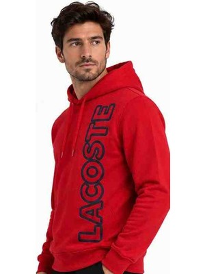 Lacoste Grafik Nar Çiçeği Kapşonlu Regular Fit Sweatshirt