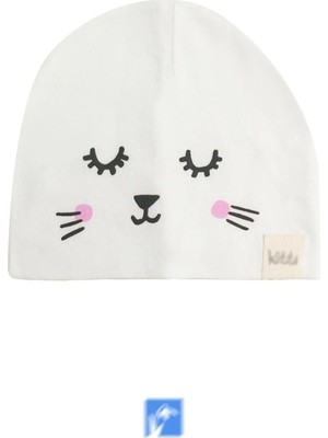PIECE SIGNATURE %100 Pamuk Kedi Baskılı Cotton Kız Bebe Penye ( 2-5 Yaş )
