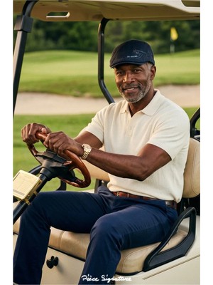 PIECE SIGNATURE %100 Pamuk, Kadın ve Erkekler Için Ayarlamalı, Aksesuarlı Gabardin Golf Şapkası