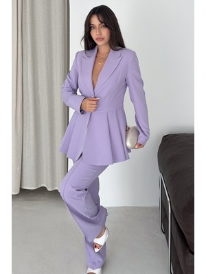 Vuntal Volanlı Blazer Ikili Pantolonlu Takım