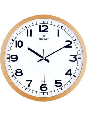 Ayrex Galaxy 216-3 Serisi Metal Görünümlü Sessiz Akar Duvar Saati 30 cm