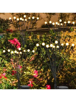 Ayrex 4'lü Paket 10 LED Güneş Ateşböceği Işıkları, Bahçe, Veranda, Avlu Için Su Geçirmez
