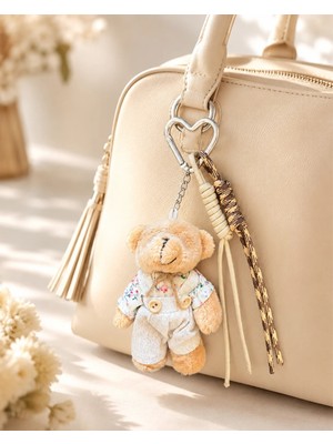 Kumru Studio Peluş Ayıcık Figürlü Kahverengi Çanta Charmı ve Anahtarlık
