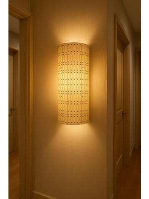 St. Morritz Ahşap Günışığı Ledli Duvar Balkon Salon Yatak Odası Koridor Aplik Gece Lambası Montajlı Teslimat