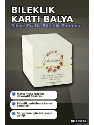 Alfa Brand 9 cm Kare Bileklik Kartı Balya 200 Adet - Takı Vitrin Düzenleyici ve Organizer BX-313736