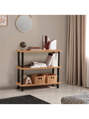 Uvi Collection Dora Step Kitaplık Atlantik Çam Siyah 80X28