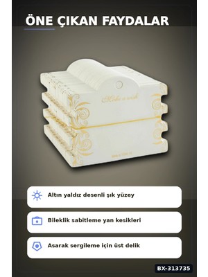 Alfa Brand 100 Adet 8X10 cm Mukavva Bileklik Kartı - 3'lü Yaldızlı Kalın, Takı Organizer Aksesuarı Bx-31
