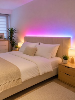 Alfa Brand 5050 Smd Rgb LED Şerit 5 Metre Kumandalı Renkli Tv Oda Masa Arkası Dekoratif Aydınlatma Seti
