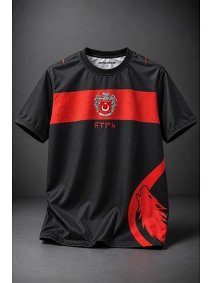 Sentinel Wear Türkiye Kabartma Logolu Bozkurt Konsept T-Shirt