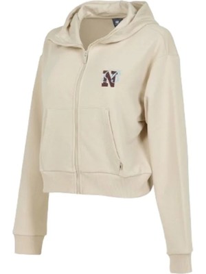 New Balance Nb Lifestyle Women Full Zip WNJ3625-MBM Bej Sweatshirt