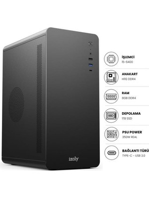 İzoly N602 İ5-6400 8gb Ddr4 1tb SSD Masaüstü Oem Paket
