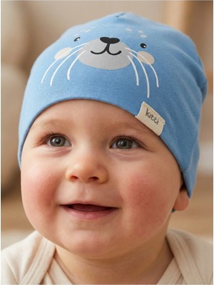 PIECE SIGNATURE %100 Cotton Çift Kat Erkek Bebek Penye Bere  ( 0-18 Ay )