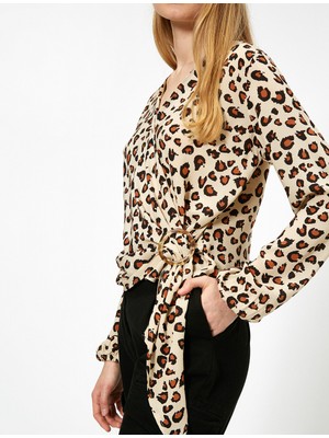 Koton Leopar Desenli Bluz