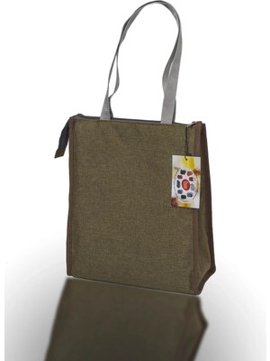 St. Morritz Coolerbag Kol Çantası - Termos Plaj Çantası Kırçıllı Kahve