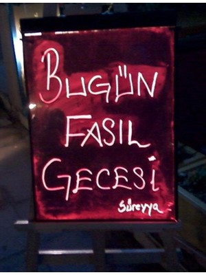 St. Morritz 30X40CM 1 Kalem-Yaz Sil Neon LED Sihirli Tabela -Yazı Tahtası-Neon Işıklı Yazılı LED Tabela