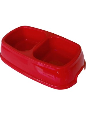 Belirtilmemiş Ikili Plastik  ve Su Kabı 500 + 500 ml Kırmızı