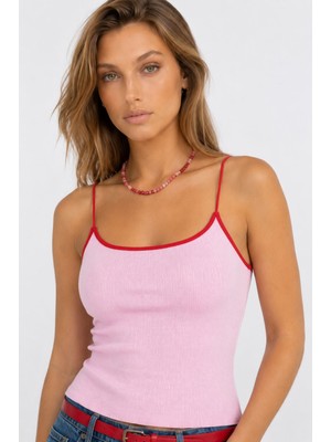 Neden Tekstil Kontrast Şeritli Triko Atlet Body