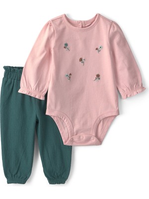 Carter's Kız Bebek Body Pantolon Set 3 Ay-24 Ay Pembe