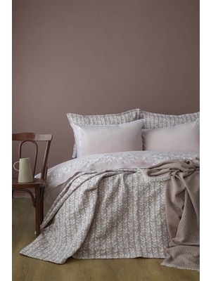 Apricitas Home Daphne Blush Çift Kişilik Timeless Yatak Örtüsü Seti