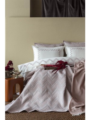Apricitas Home Evelyn Blush Çift Kişilik Timeless Yatak Örtüsü Seti