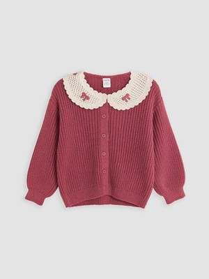 LC Waikiki Bebe Yaka Nakışlı Kız Çocuk Hırka  (W6)