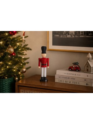3Dlab Three-Dimensional Systems Kurşun Asker Fındıkkıran(Nutcracker) Yılbaşı Dekoru (20 cm / 30 Cm) - Dekoratif Masa Üstü Biblo
