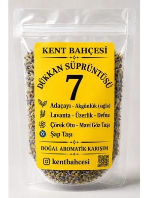 Kent Bahçesi Yedi Dükkan Süprüntüsü Nazarlık Bereket 7 Tütsü Karışımı - Adaçayı - Defne - ÇörekOtu - Üzerlik