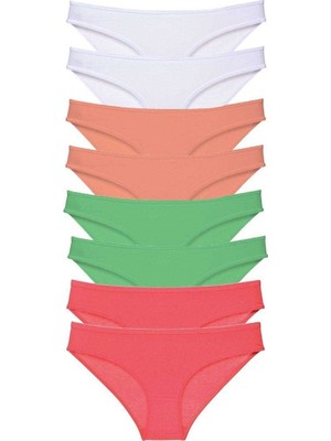 Royaleks 8 Adet Süper Eko Set Likralı Kadın Slip Külot 527