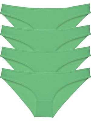 Royaleks 4 Adet Süper Eko Set Likralı Kadın Slip Külot Yeşil