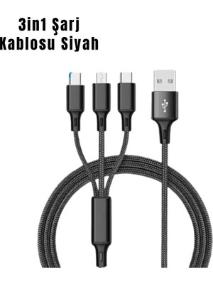Mestore 3’ü 1 Arada Hızlı Şarj Kablosu