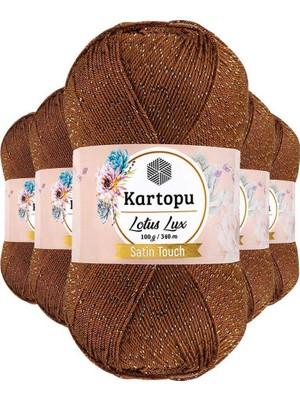 Royaleks Group 5 Adet Lotus Lux Bikini Büstiyer Bluz Simli Örgü Ipi K840 Koyu Hardal