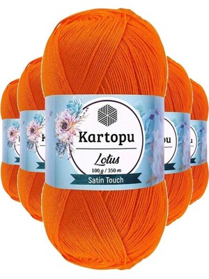 Royaleks Group 5 Adet Lotus Bikini Büstiyer Bluz Örgü Ipi  K273 Turuncu