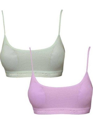Royaleks Pedli Ip Askılı Krem ve Pembe Büstiyer 2 Adet