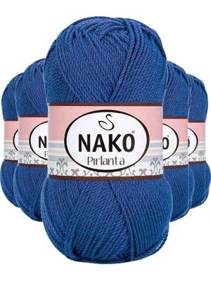 Royaleks Group 5 Adet Pırlanta Amigurumi El Örgü Ipi Yünü Koyu Mavi 10084
