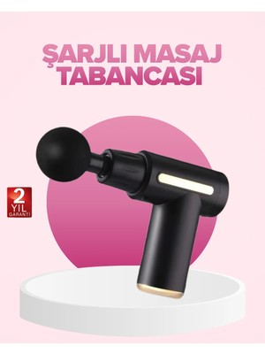 Mestore Profesyonel Masaj Tabancası 6 Kademeli Derin Kas Terapisi 4 Başlıklı Şarjlı Sessiz Motor