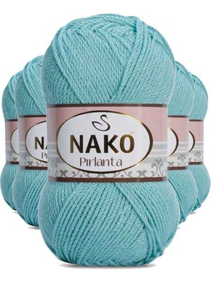 Royaleks Group 5 Adet Pırlanta Amigurumi El Örgü Ipi Yünü Su Yeşili 1297