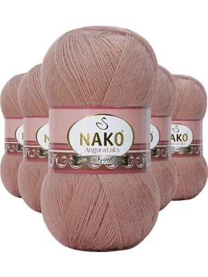 Royaleks Group 5 Adet Angora Lüks El Örgü Ipi Bronz 11054