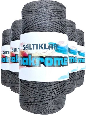 Royaleks Group 5 Adet Polyester Makrome Ipi 420 Koyu Gri 100 gr